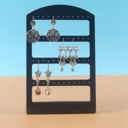 48 Holes Jewelry Organizer Stand Black Plastic Earring Holder Pesentoir Fashion Earrings Display Rack Etagere Jewelry Display
