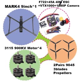 BCUBE MARK4 V2 8/9/10inch F722 Flight Control 45/60A 4INI ESC Rack Drone FPV Carbon Fiber PV Racing Drone Quadcopter Freestyle