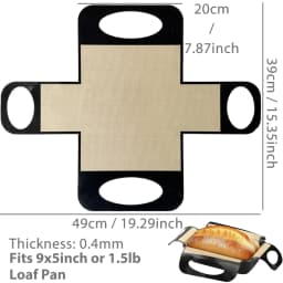 Reusable Silicone Bread Loaf Pan Liners, Nonstick Long Handles Bread Pan Baking Mats, for 9x5inch Bread Pans, Heat Resistant