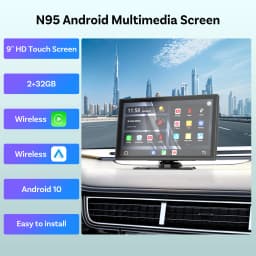 OTTOCAST CarPlay Screen 9.0" INCH 4K Car Touch Screen Wireless Carplay Android Auto Radio DVR GPS Video Built-in Youtube Netflix