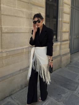Beige Fringe Wrap Skirt Solid Tie Waist Boho Style Elegant Women Fashion All-match Mini Skirts Party Chic Casual Vacation Outfit