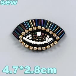 Embroidery Sequined Alphabet Pearl Letter Cross Patch,sequins Heart Beaded Eye Patches Badges Appliques for Clothing WF2210252