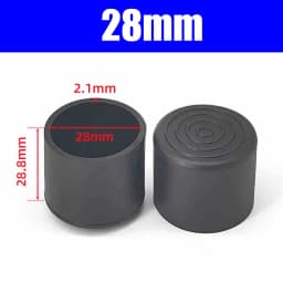 Round Black PVC Soft Rubber Pipe Sleeve Tube Cap Table Chair Foot Pad Protective Cover 6 8 10 12 14 16 19 20 22 25-120mm