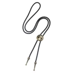 Adjustable Bull Head Five Stars Western Cowboy Bolo Tie Rodeo Dance Necktie Faux Leather Pendant Necklace