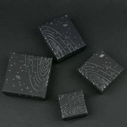 Black Starry Sky Square Cardboard Kraft Jewelry Set Boxes Ring Earrings Necklace Gift Boxes for Jewellery Packaging 1Pcs