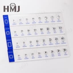 HMJ Jewelry Setting Gemstones Size Diamond Carat Ring Sizer Tester Guideline Tools Comparison Jewerly Dealer Tools Set Wholesale