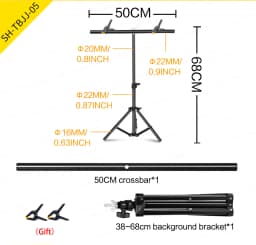 SH 200cmX200cm T-shape Backdrop Stand Photo Background For Photo Studio Photography Green Screen Chromakey