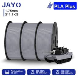 JAYO 3*1.1KG PLA + Filament 1.75MM PLA Plus 3D Printer Filament 1.1KG/roll For FDM Neatly Wound Coloful 3D Printing Material for 3D Printer & Pen