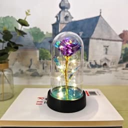 8.5 cm diameter*height 15 cm from the base,LED Eternal Rose Artificial Flower, Valentine's Day & Wedding Gift