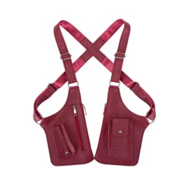 Retro Anti-theft Storage Vest Bag Multi-Pocket Concealed Strap Chest Bag Leather Multifunction Mobile Phone Bag Hunting