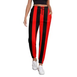 Black White Striped Pants Woman Vertical Lines Print Street Wear Sweatpants Spring Trendy Custom Trousers Big Size