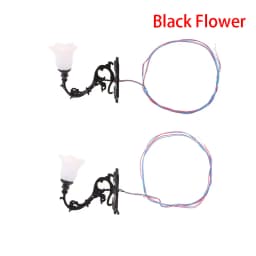 1:87 Scale Model Warm White LED Street Lamp Posts, Dollhouse Ceiling Decor; Miniature Wall Lighting