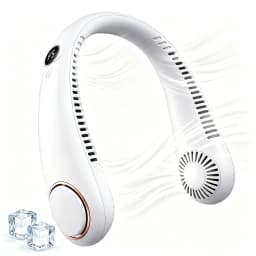 New Portable Neck Fan Upgraded, Long Battery Life Battery, Neck Support, 5 Speeds Gears Adjustment, Outdoor Wearable Hands-Free