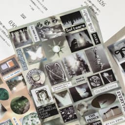 30 Sheets Cute Flash Decorative Cut Film Y2K Sticker Book Journal Stickers Handbook Scrapbooking Decoration Aesthetic Stickers