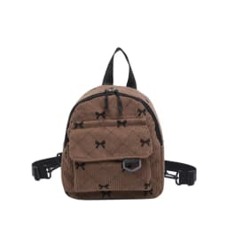 Mini Backpack Sweet Bowknot Printed Shoulder Bag Travel Cosmetic Storage Bag Korean Ins Student Bookbags Casual Rucksack