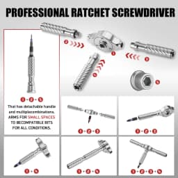 VMAN 66in1 Multifunction Ratchet Screwdriver Set Multi Magnetic Bits Mini Repair Tool Kit Household Tool For PC & Desk Etc.