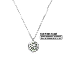 Stainless Steel Aromatherapy Essential Oil Diffuser Necklace Mini Tree Flower 12mm Locket Charm Aroma Perfume Pendant Necklace