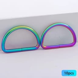 10pcs Metal D Ring for Purse Making, Dee Rings Metal Buckle for Bags Webbing Leather Straps Wallets Crafts Pet Collar Backpack