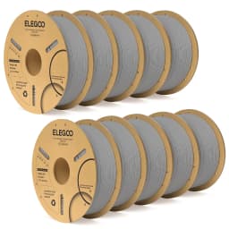 ELEGOO PLA Plus 10kg Filament 1.75mm Black 3D Printing Material Dimensional Accuracy +/- 0.02 mm Fits Most FDM 3D Printers