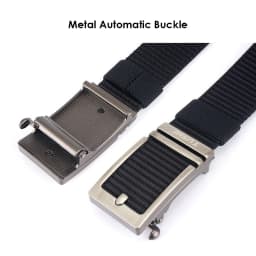 KOLBER Thick Casual Belt for Men Metal Automatic Buckle Soft Real Nylon Tactical Outdoor Belt Non-Hole Work Belt Male Waistband