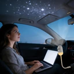 2 in 1 Galaxy Projector Night Light HD Starry Sky Projector Lamp USB Mini Star Lights Car Home Atmosphere Decor with Multi Films