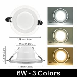 4inch LED Downlight 3Colors Changeable Spot Led 6W 220V Recessed Round Panel Light Indoor Lighting Down Light