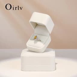 Oirlv Fashion Velvet Ring Box Classical Ring Bearer Case Jewelry Gift Box for Engagement,Proposal,Wedding Box Storage Case