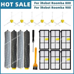 Compatible For iRobot Roomba 800 900 Series 860 865 866 870 880 885 890 960 980 990 Replacement Parts Main Side Brush Filter