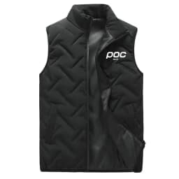 MOTO POC New Winter Cycling Vest Men Solid Color Stand Collar Breathable Thermal Waterproof Tank Tops Down Hiking Bicycle Vests