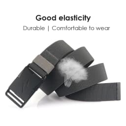 KOLBER Magnetic Elastic Belt for Men Quick Release Buckle Tactical Outdoor Belt Premium Nylon Casual Belt Stretch Waistband Male