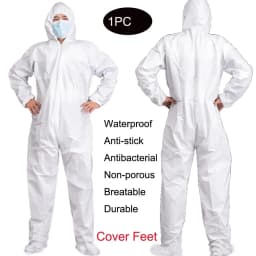 Disposable Breathable Dustproof Water Oil Resistant Work Safety Overall Anti Dust Spary Painting Decorating Labour Coverall Suit