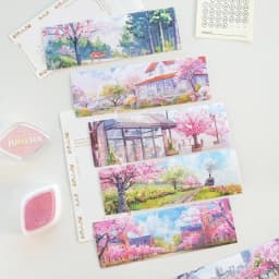 Journal GO 24pages Scenic View Landscape Sticker Book 4-Season Long Strip Decals for Journaling Scrapbooking Planners DIY Crafts