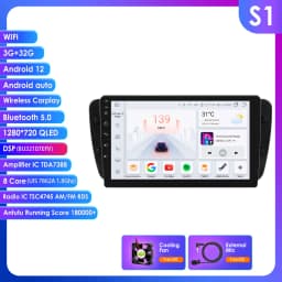 10.1" Hizpo 2Din Android Auto Car Radio for Seat Ibiza 2009 - 2013 GPS Navigation RDS DSP 4G SWC BT CarPlay Intelligence System