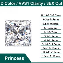 D Color Super White Moissanite Diamond Round / Oval / Pear / Radiant / Emerald / Heart / Princess / Cushion / Asscher / Triangle