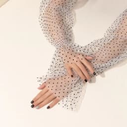 Summer Sunscreen Sleeves Shade for Women Polka Dot Lace UV Thin Breathable Oversleeves Cycling Driving Fingerless Sleeves