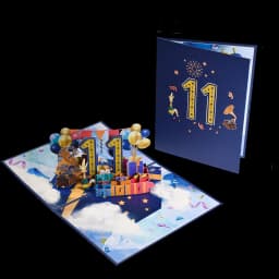 Anniversary Card, Pop Up 1st 18th 21th Birthday Card, Anniversary Number Greeting Cards for Wedding Wife Husband Girlfriend