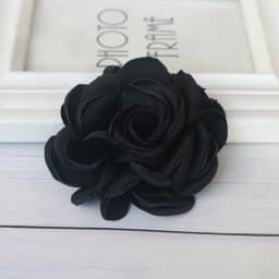 5PCS/Lot 8CM Large Satin Fabric Artificial Rose Flowers For Hats Dress Clothing Decoration DIY Brooches Hair Accessories