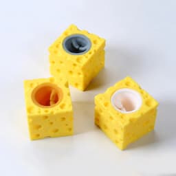 4CM Stress-relieving Pet Cheese Mouse Cheese Pinch Fun Stress Ball Vent Squirrel Cup Prank Toy Fidget Toys