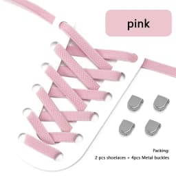 1 Pair New No Tie Shoe Laces Flat Elastic Shoelaces Quick Safety Kids Adult Shoelace Outdoor Leisure Sneakers Shoe Accessories