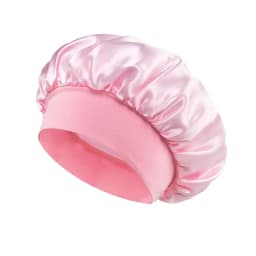Satin Bonnets Night Sleeping Cap Large Elastic Wide Soft Band Colorful Silk Hat for Curly Hair Care Beauty Makeup for Women
