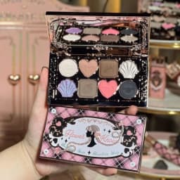 Flower Knows Chocolate Shop Highly Pigmented Eyeshadow Palette Shimmer Matte Glitter Long Lasting Vegan Eye Shadows Cruelty-free