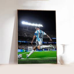 L-Lionel M-Messi Poster Self-adhesive Art Waterproof Paper Sticker Coffee House Bar Room Wall Decor