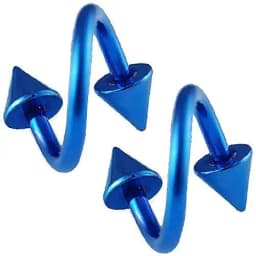 1Pair Surgical Steel Spiral Twisted Lip Ring Nose Rings 16 Gauge Ear Cartilage Helix Piercing Body Accessories Jewelry