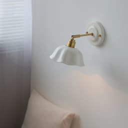 IWHD White Ceramic LED Wall Light Fixtures Copper Arm Socket Bedroom Living Room Beside Lamp Modern Wandlamp Applique Murale