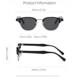 SPLOV Retro Premium Round Frame Polarized Sunglasses for Men's Fashion Outdoor Fishing Driving Glasses UV400