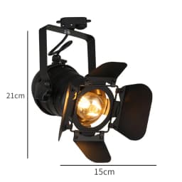 Modern LED Ceiling Lights American Retro Loft Iron Track Lamps Industrial E27 Bar Cafe Industrial Lighting Searchlight Fixtures
