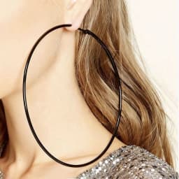 BLIJERY Trendy Oversized Hoop Earrings Big Smooth Circle Earrings Basketball Brincos Punk Style Loop Earrings for Women Jewelry