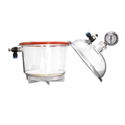 Vacuum Desiccators, Small Lab Desiccator, Double Valves Glassware Lab Desiccator Dryer Vacuum Desiccator Jar, 150mm/250mm