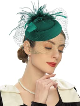 Mesh Fascinator Hats Spring Wave Point Decor Floral Hair Feather Fascinator Hats Luxury Accessories Wedding Cocktail Women