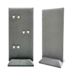 40-Hole Velvet Jewelry Display Stand - Detachable Earring & Pendant Organizer with Wooden Base, Multi-Color for Boutique